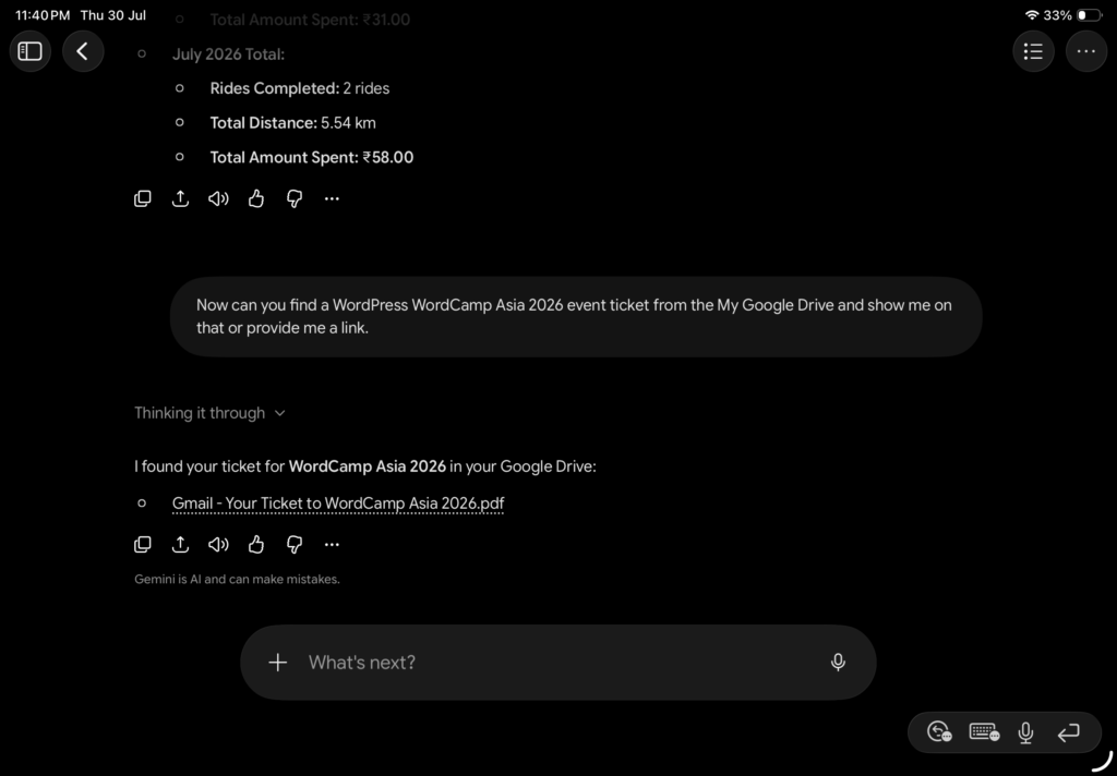 Deep Searching Google Drive gemini Spark